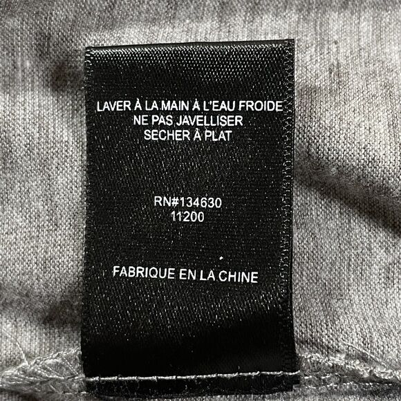 Anthropologie Sunday In Brooklyn Tee Top Sz S Gray Crystal Embellished Shoulder - Picture 9 of 9